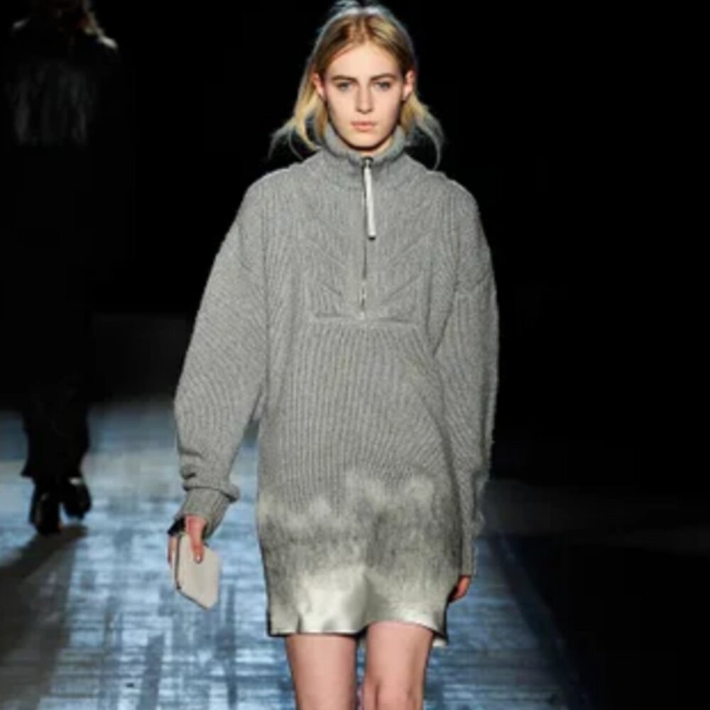 Alexander Wang Runway 2011 Felted Knit Grey Dress